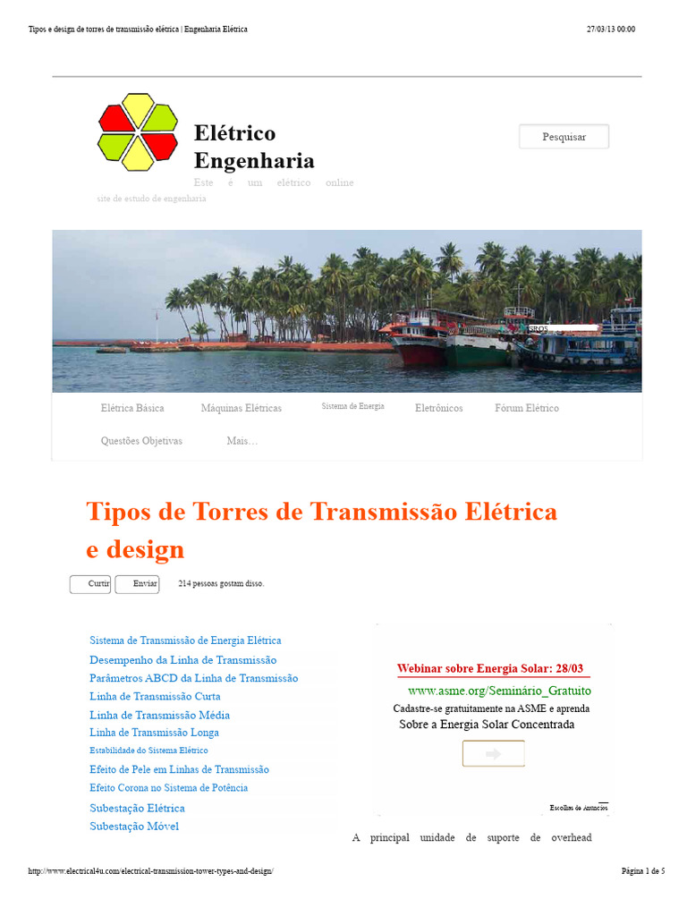 Tipos e Design de Torres Elétricas | PDF | Transmissão de energia ...