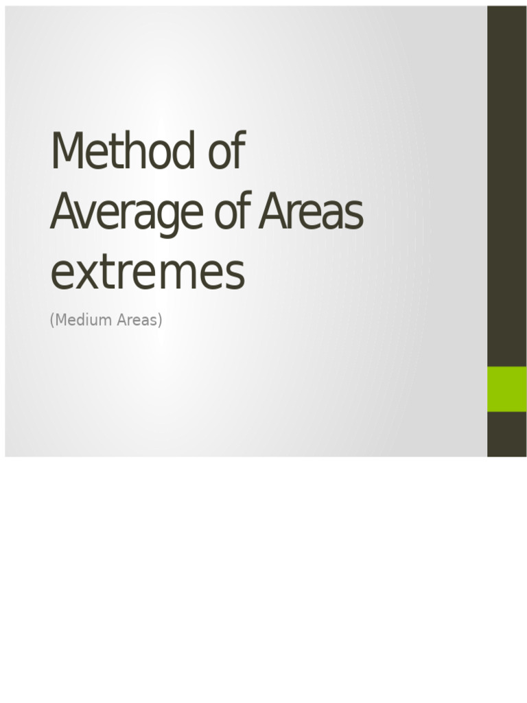 Average of Areas Method for Volume Calculation | PDF | Volume | Area
