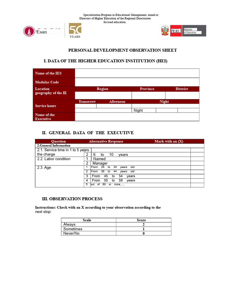 Personal Development Sheet | PDF | Attitude (Psychology) | Value (Ethics)