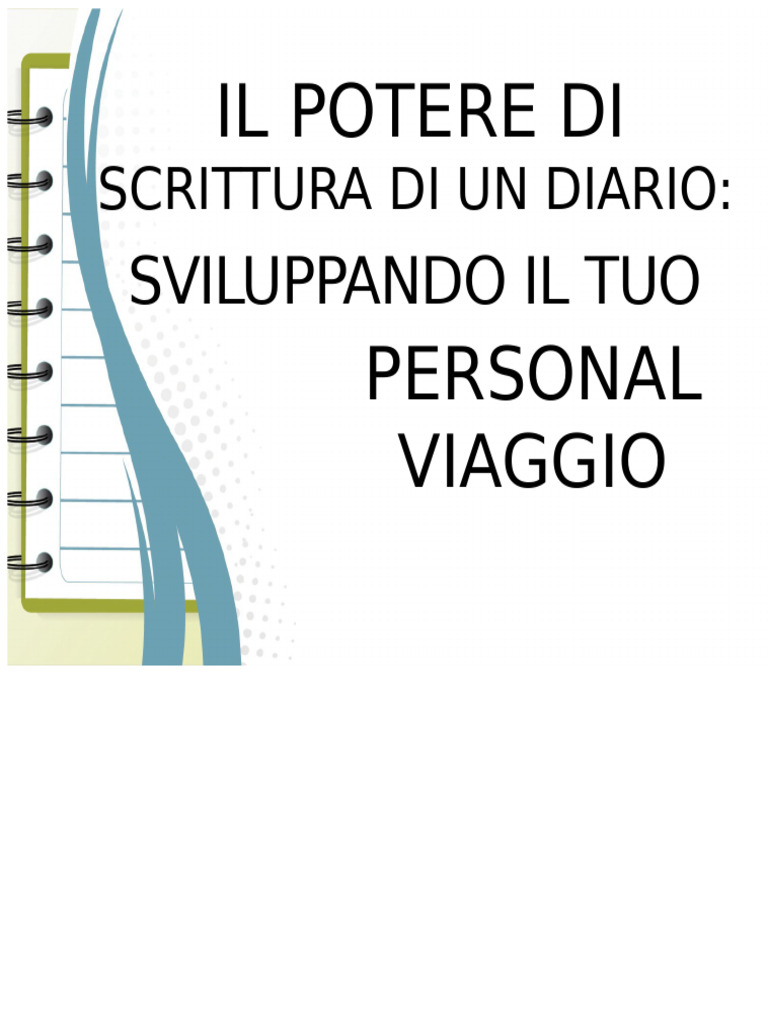 Il Potere Della Scrittura Di Un Diario | PDF