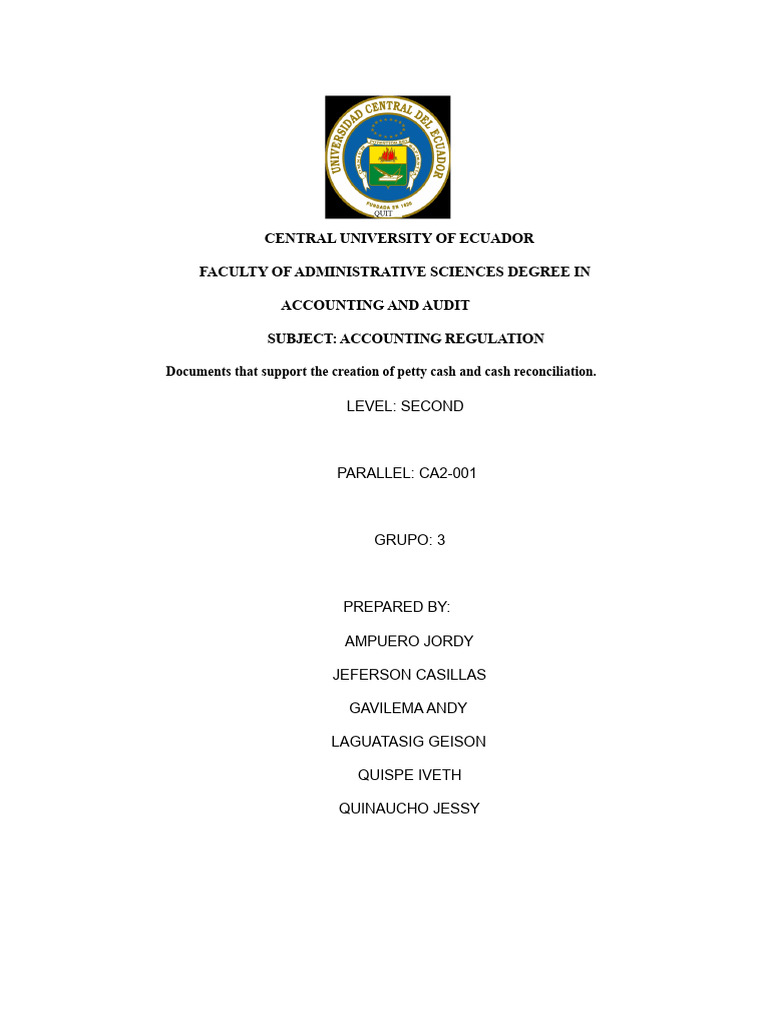 Petty Cash Documents and Cash Reconciliation | PDF | Expense | Cash