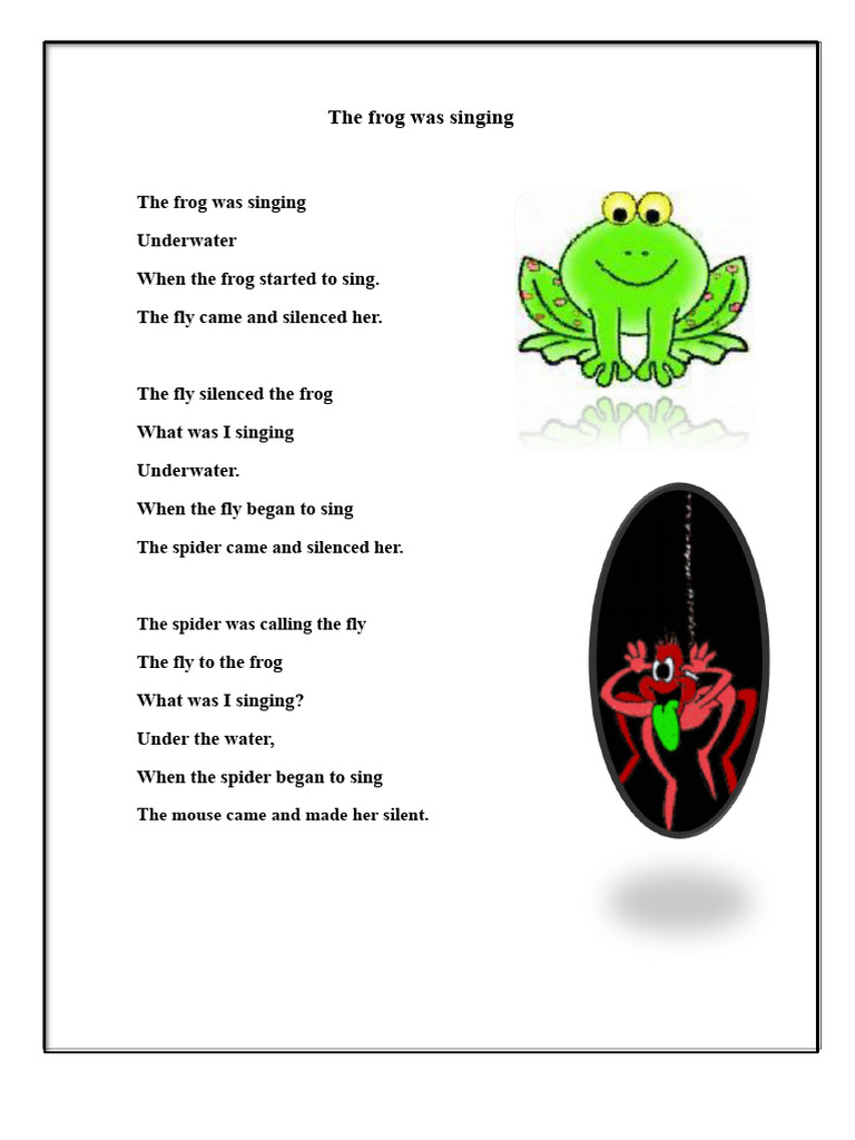 Underwater Frog Singing Story | PDF