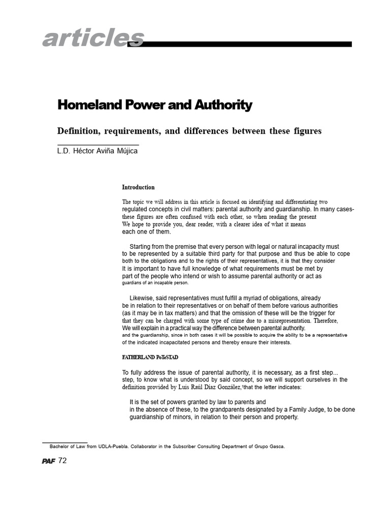 Parental Authority and Guardianship. Definition, Requirements, and ...