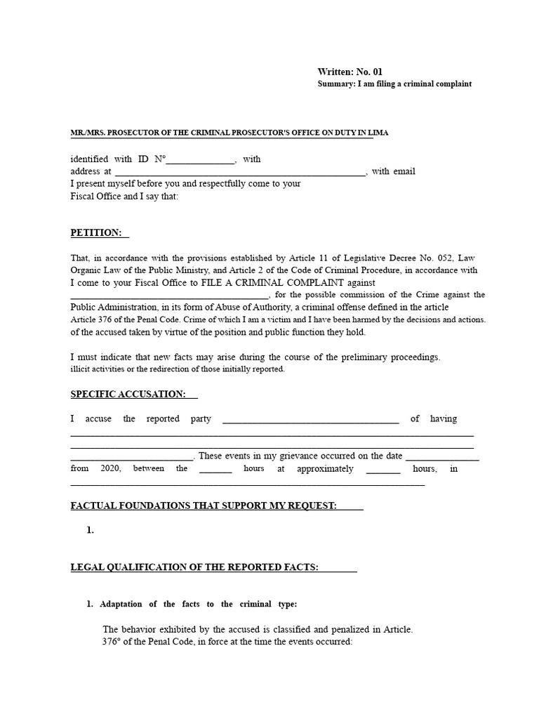 Format-Report Abuse of Authority | PDF | Crimes | Crime & Violence