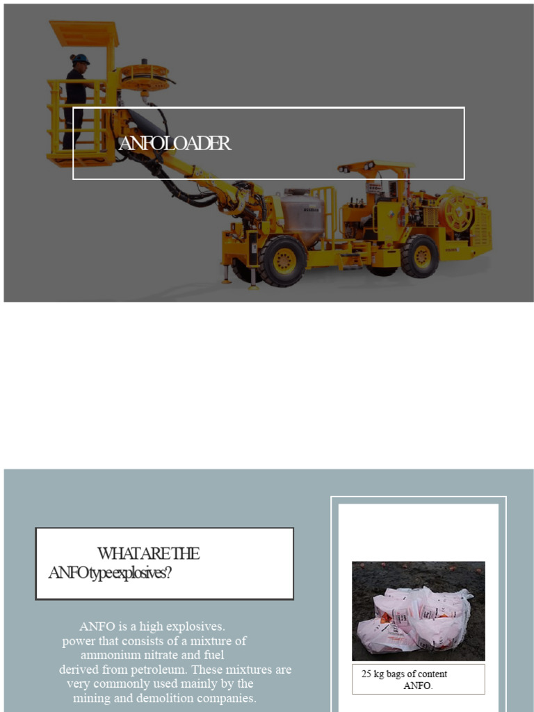 ANFO Loader Specifications and Benefits | PDF | Engines | Truck