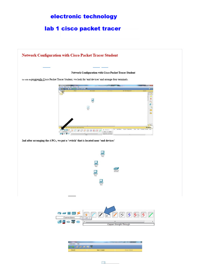 Cisco Packet Tracer Network Setup Guide | PDF