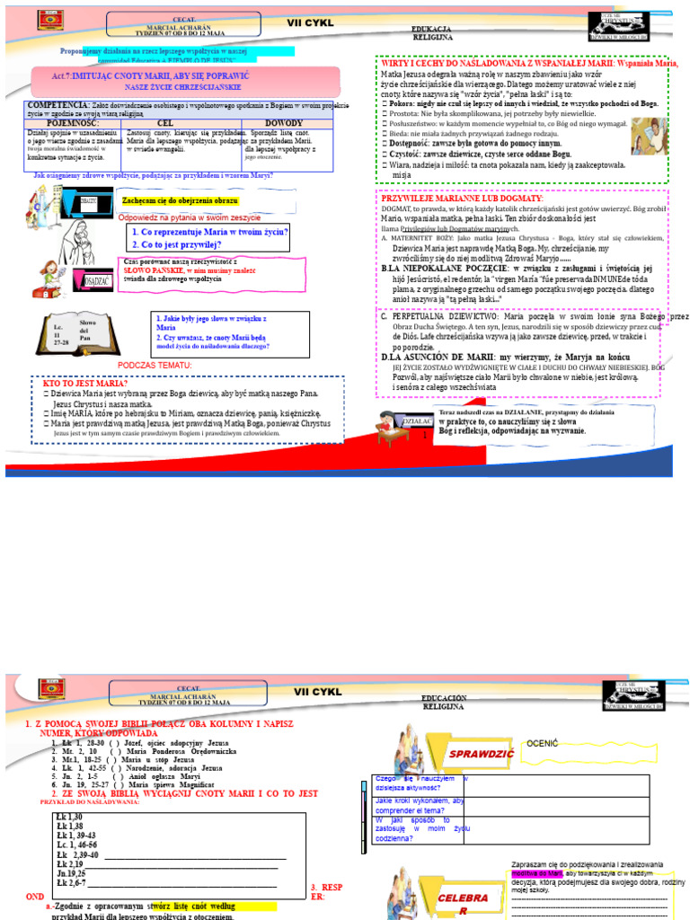 AKTYWNOŚĆ NR 7 CNOTY MARII 3. i 4. klasa | PDF