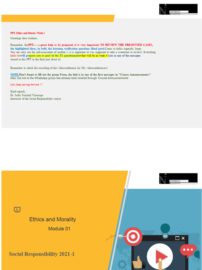 Ethics and Morality Overview Week 2 | PDF | Morality | Value (Ethics)