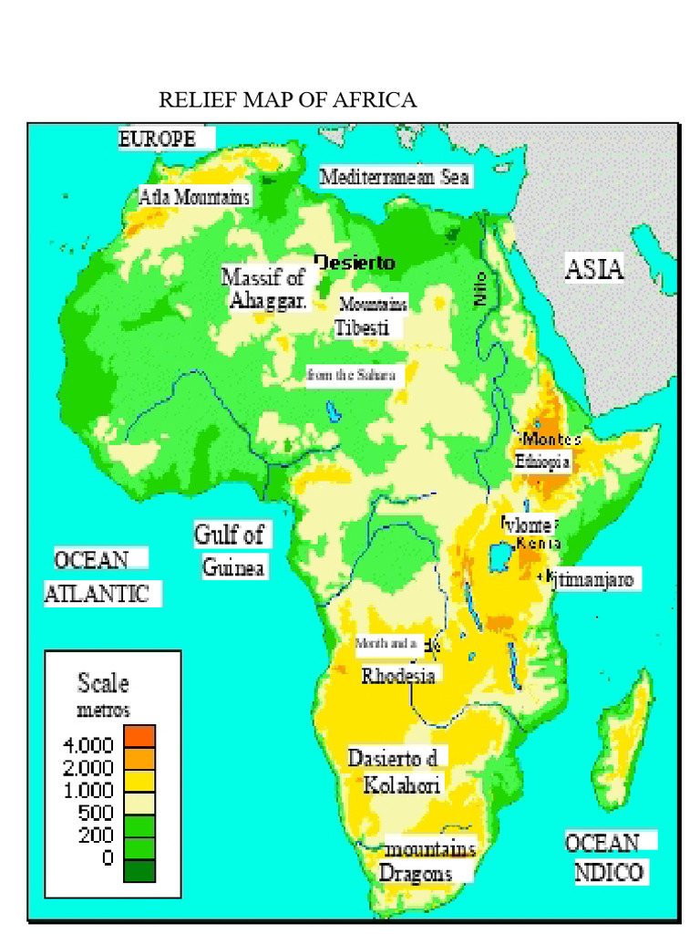 Relief Map of Africa | PDF