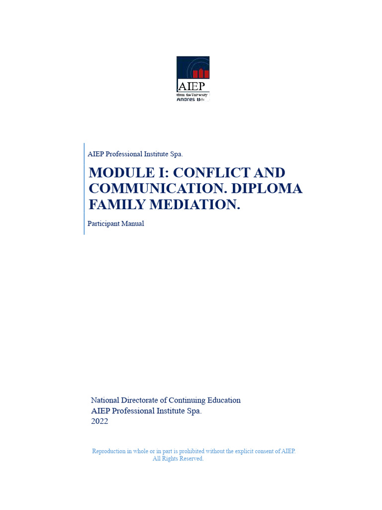 Family Mediation: Conflict & Communication | PDF | Mediation ...