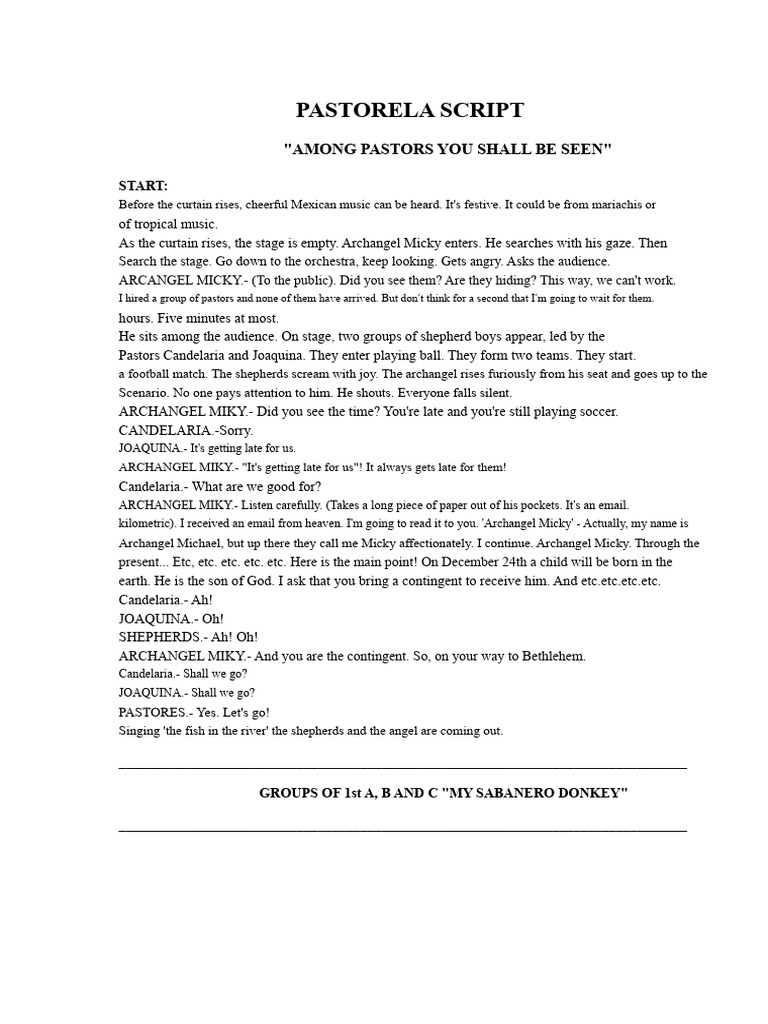 SCRIPT OF PASTORELA FOR TEACHERS | PDF | Satan | Mary, Mother Of Jesus