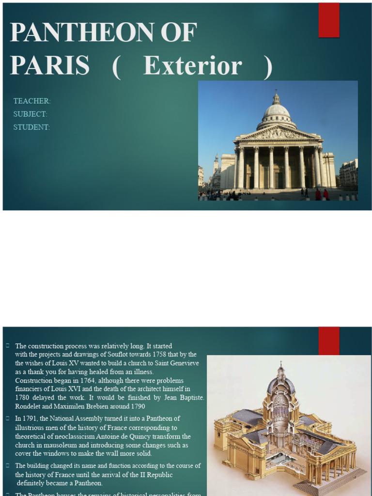 Pantheon of Paris: Architecture & History | PDF | Architectural Design ...