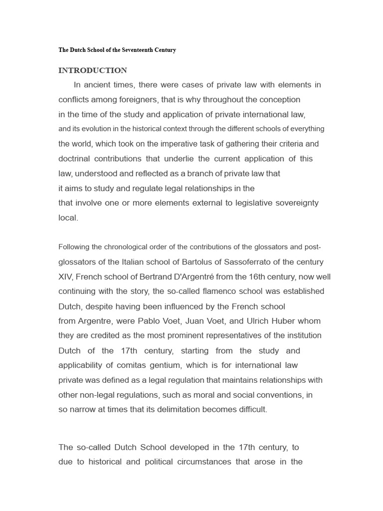 Dutch School of Private International Law | PDF | Comity ...