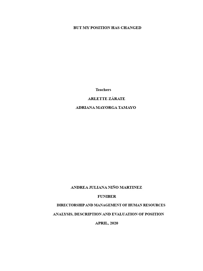 Evaluating Job Position Changes | PDF | Academic Degree | Engineering
