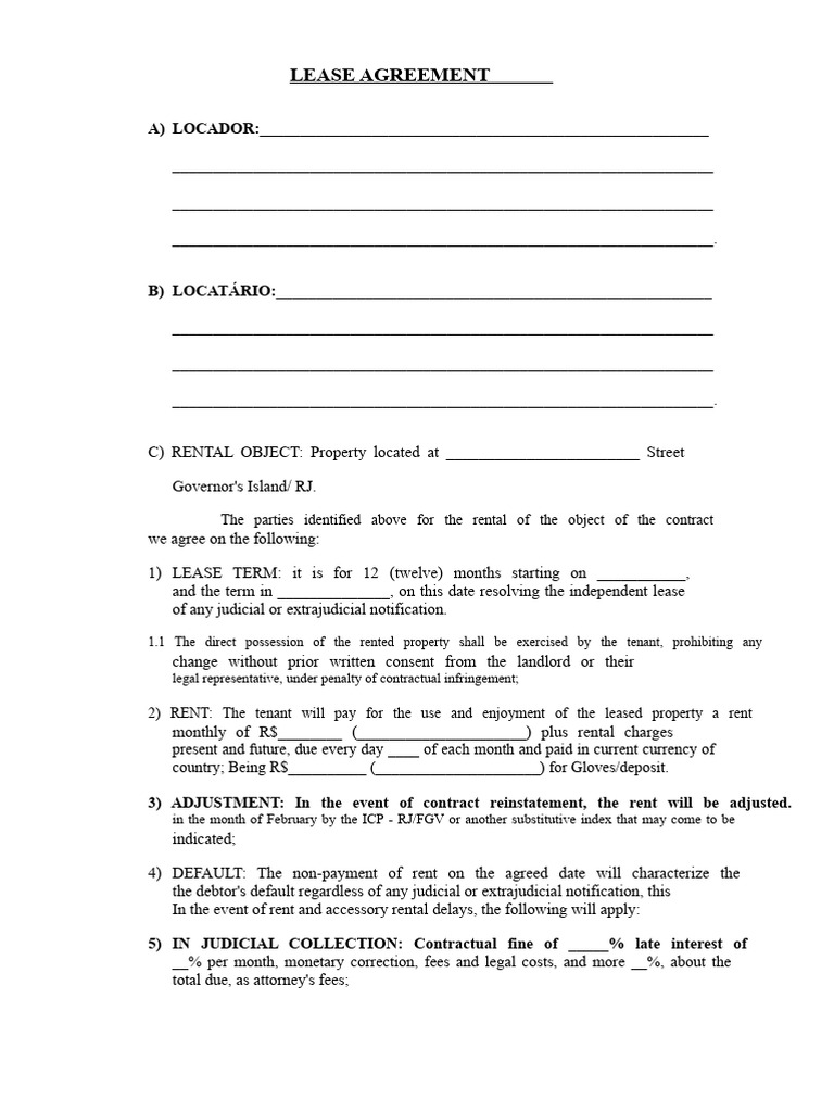 Lease Agreement for Property in RJ | PDF | Lease | Leasehold Estate