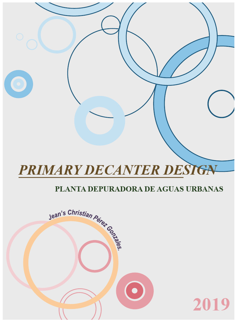 Primary Decanter Design for Wastewater | PDF | Environmental ...