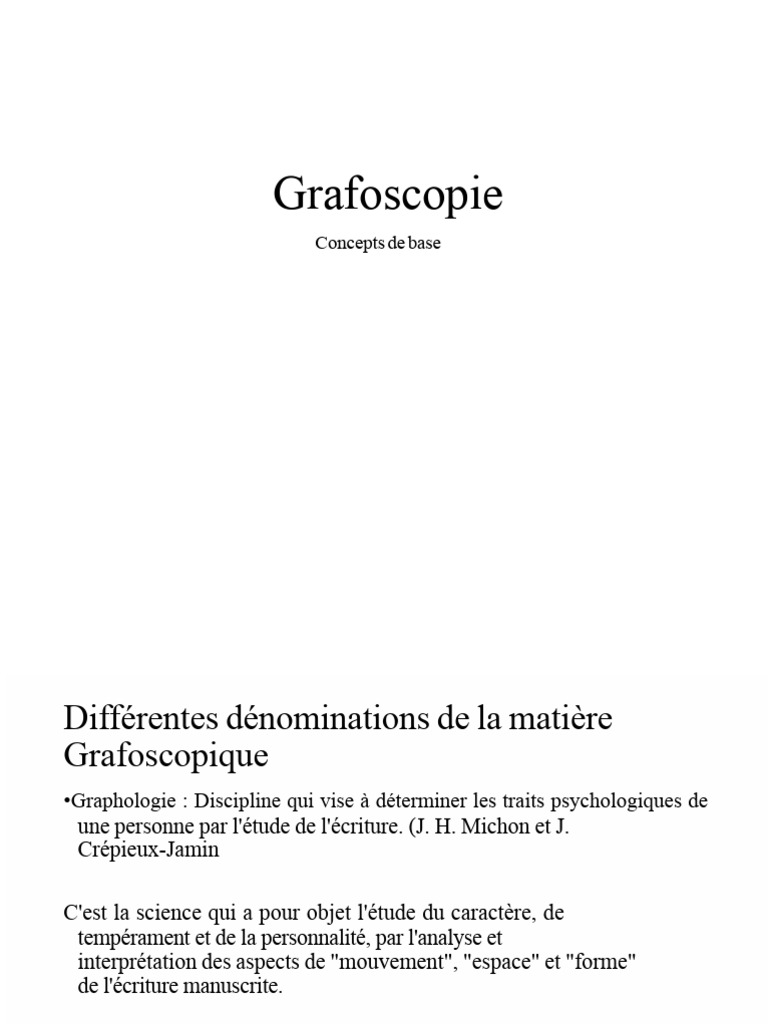 Introduction à la grafoscopie et ses méthodes | PDF | Calligraphie ...