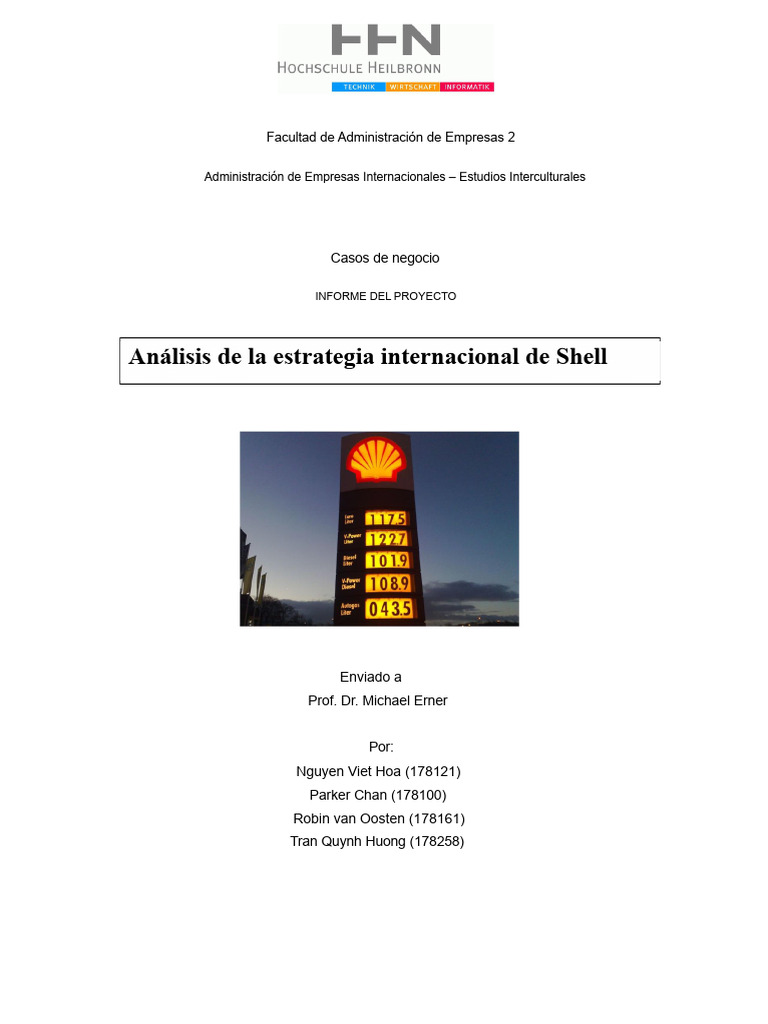 Estrategia Internacional de Shell: Análisis SEO | PDF | Petróleo ...
