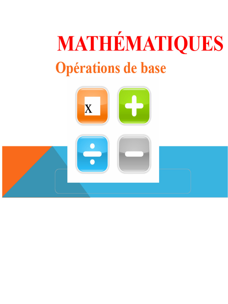 Opérations de base en mathématiques | PDF | Multiplication ...