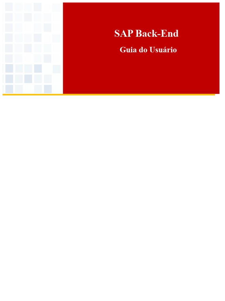 Guia do Usuário SAP Back-End PM | PDF | Informática