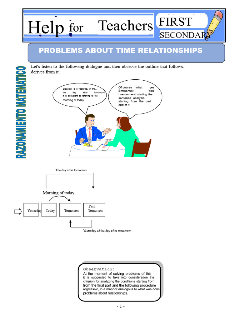 Time Relationship Problem Solving | PDF