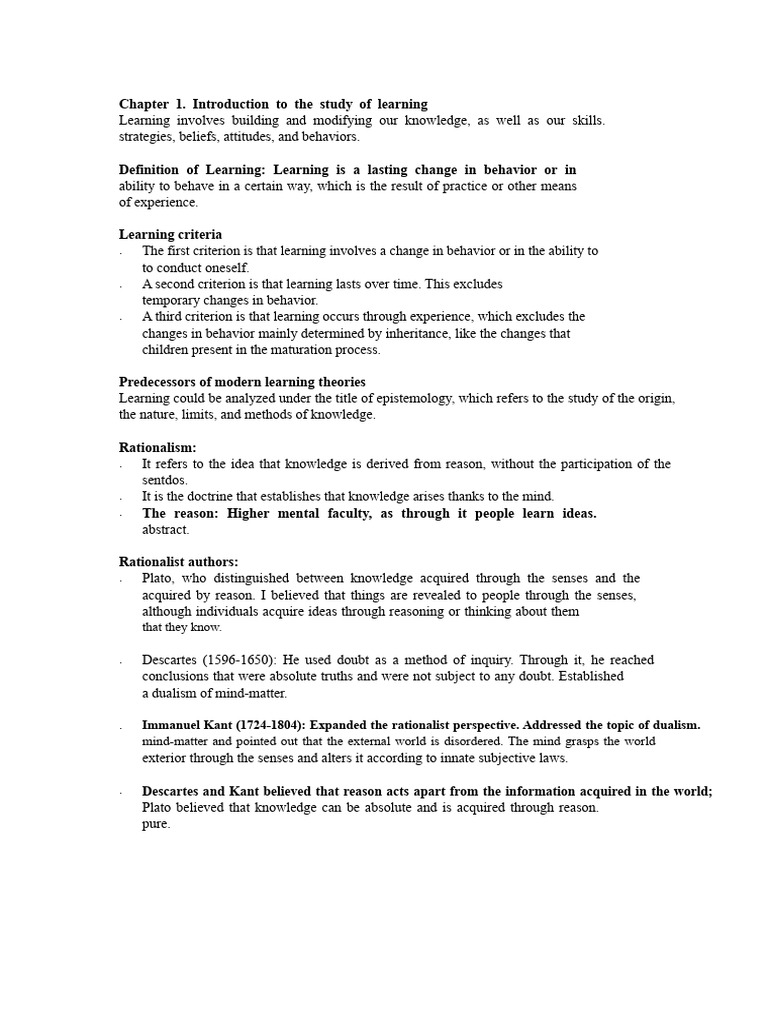 Introduction to Learning Theories | PDF | Idea | Empiricism