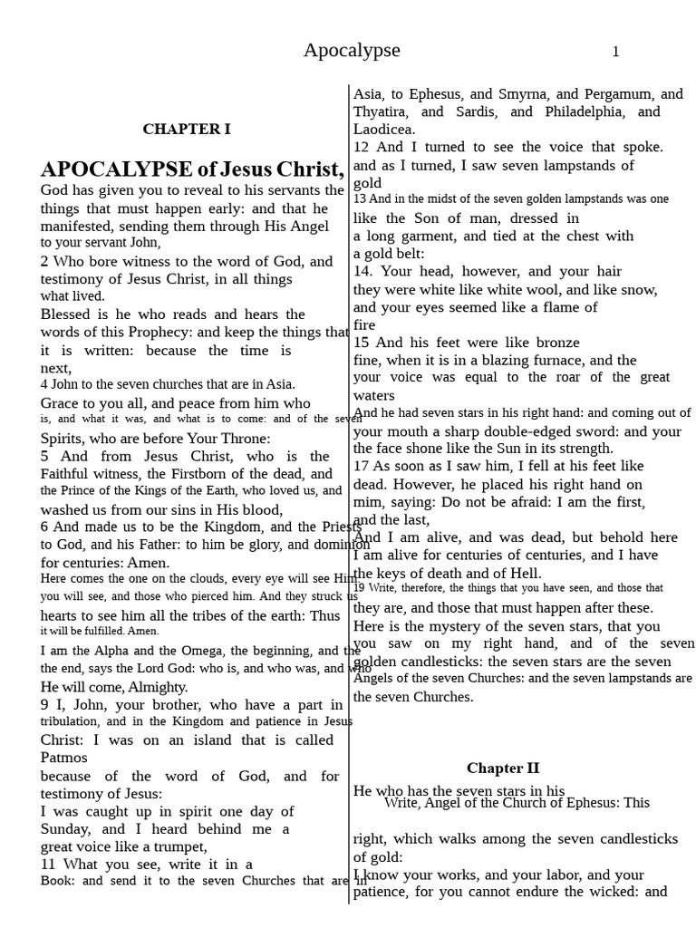 Revelation of the Seven Churches | PDF | The Beast (Revelation) | Glory ...