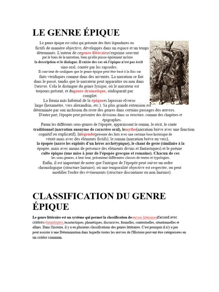 Introduction au genre épique littéraire | PDF | Énée | Homère