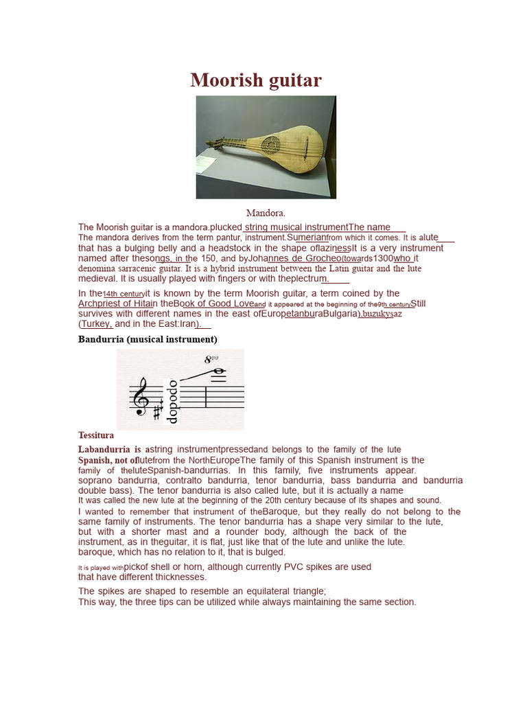 Moorish guitar | PDF | Guitars | String Instruments