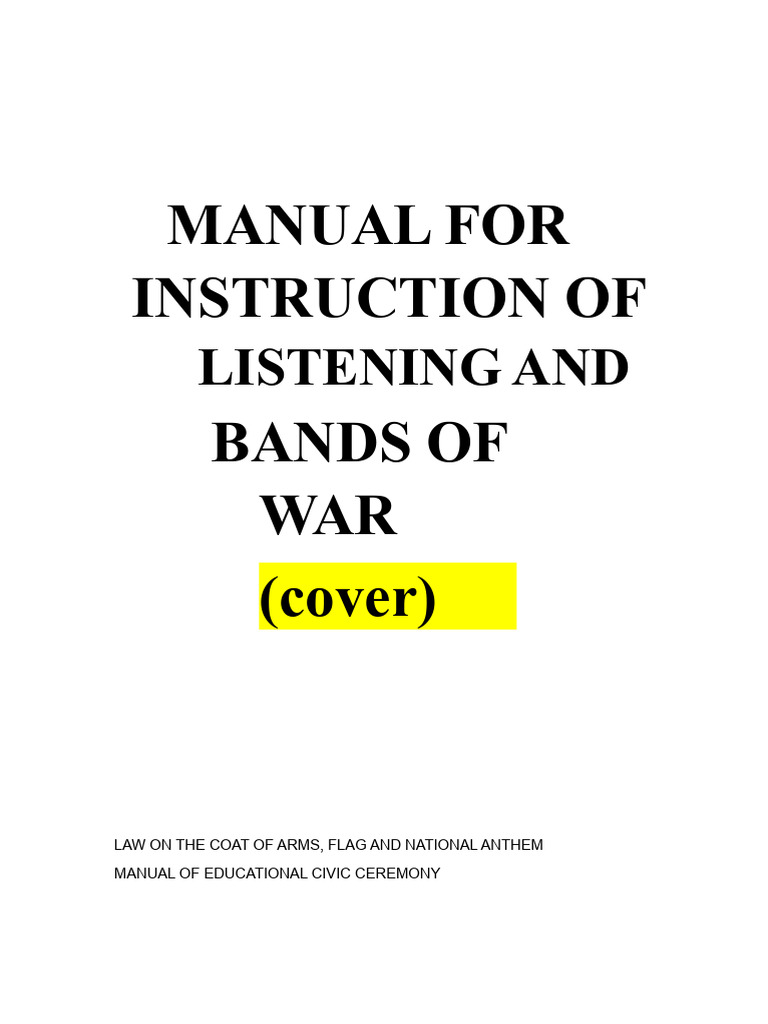Military Closed Order Instruction Manual | PDF | Foot | Hand