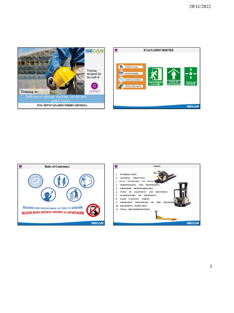 Safe Use of Electric Stackers and Pallet Trucks | PDF | Forklift