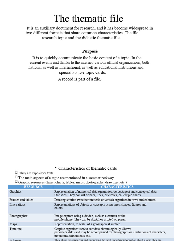 The thematic card | PDF | Graphics | Graphic Design