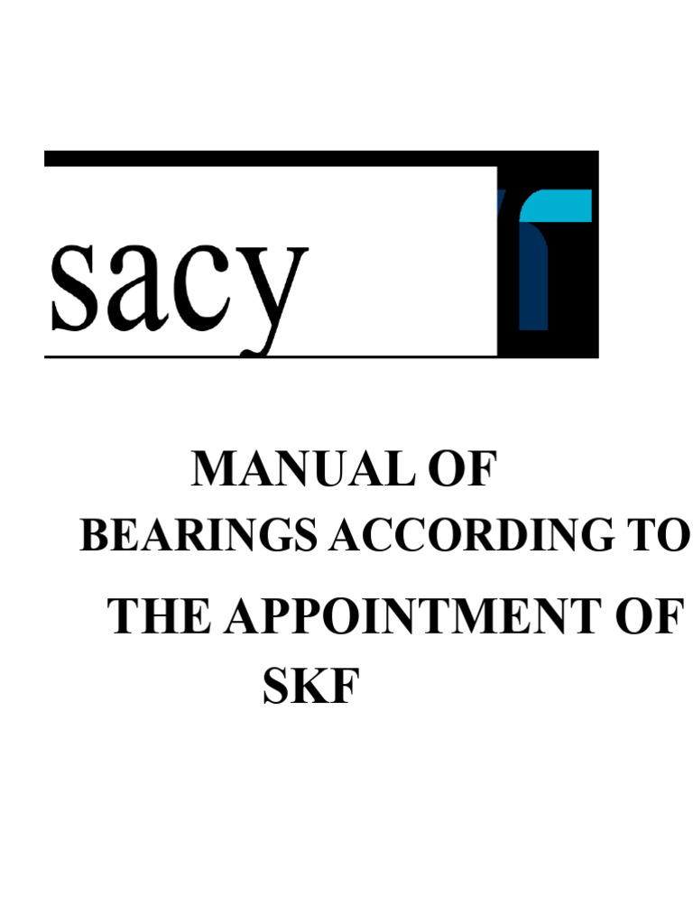 SKF Bearings Manual and Specifications | PDF | Bearing (Mechanical ...