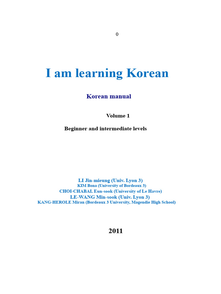 Learn Korean: Hangul Basics Guide | PDF | Korean Language | Verb