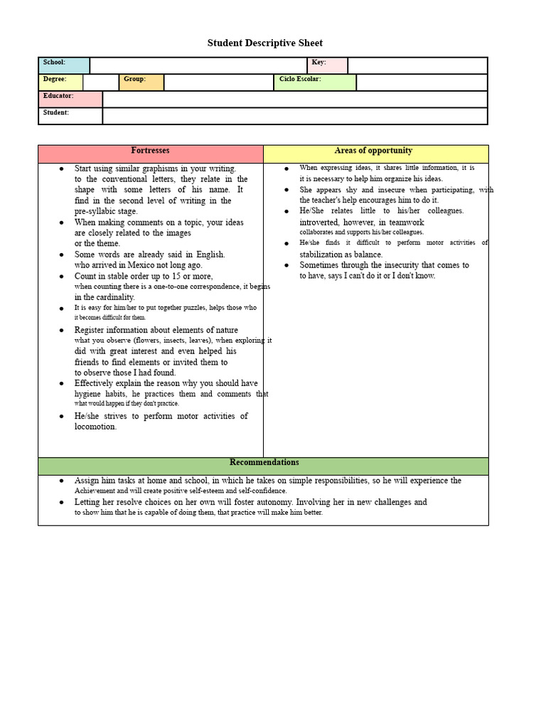 Student Development Assessment Report | PDF | Attention | Perception