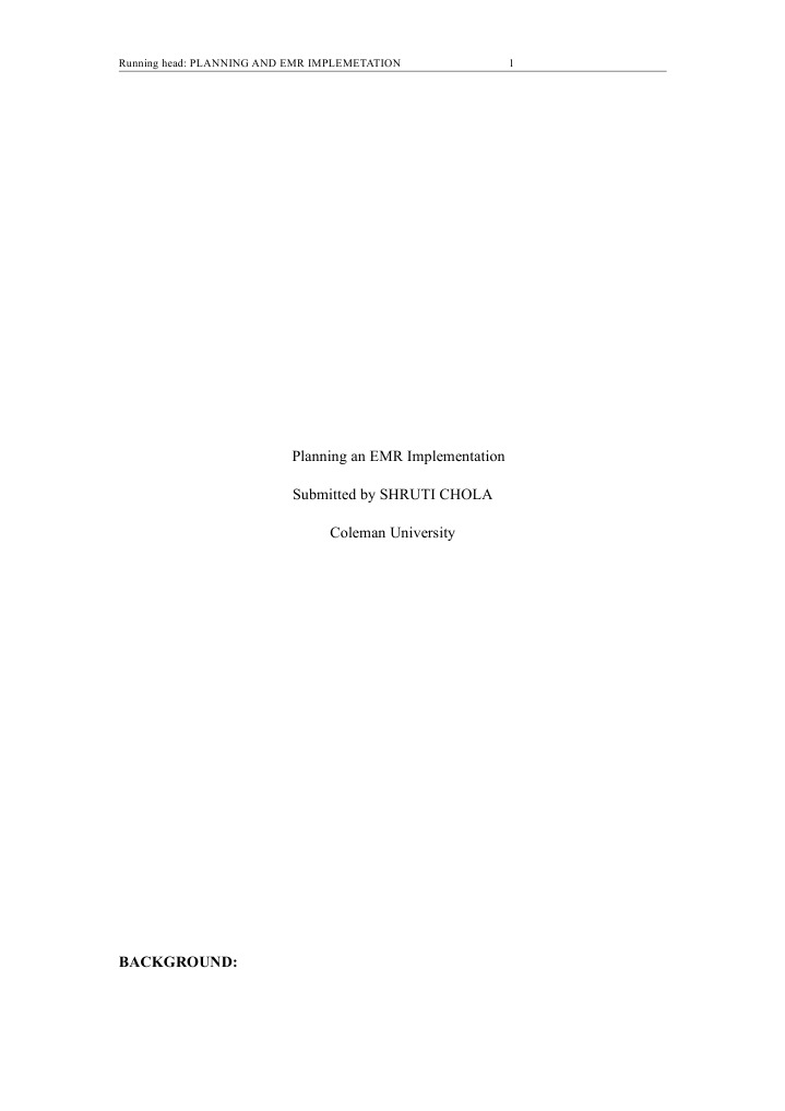 EMR Implementation Planning Guide | PDF | Electronic Health Record ...