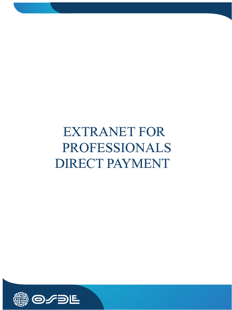 OSDE Extranet Login & Payment Guide | PDF | Password | Computing