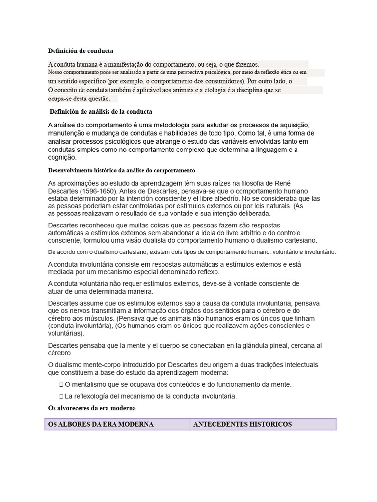 Análise da Conduta Humana e Aprendizagem | PDF | Aprendizado ...