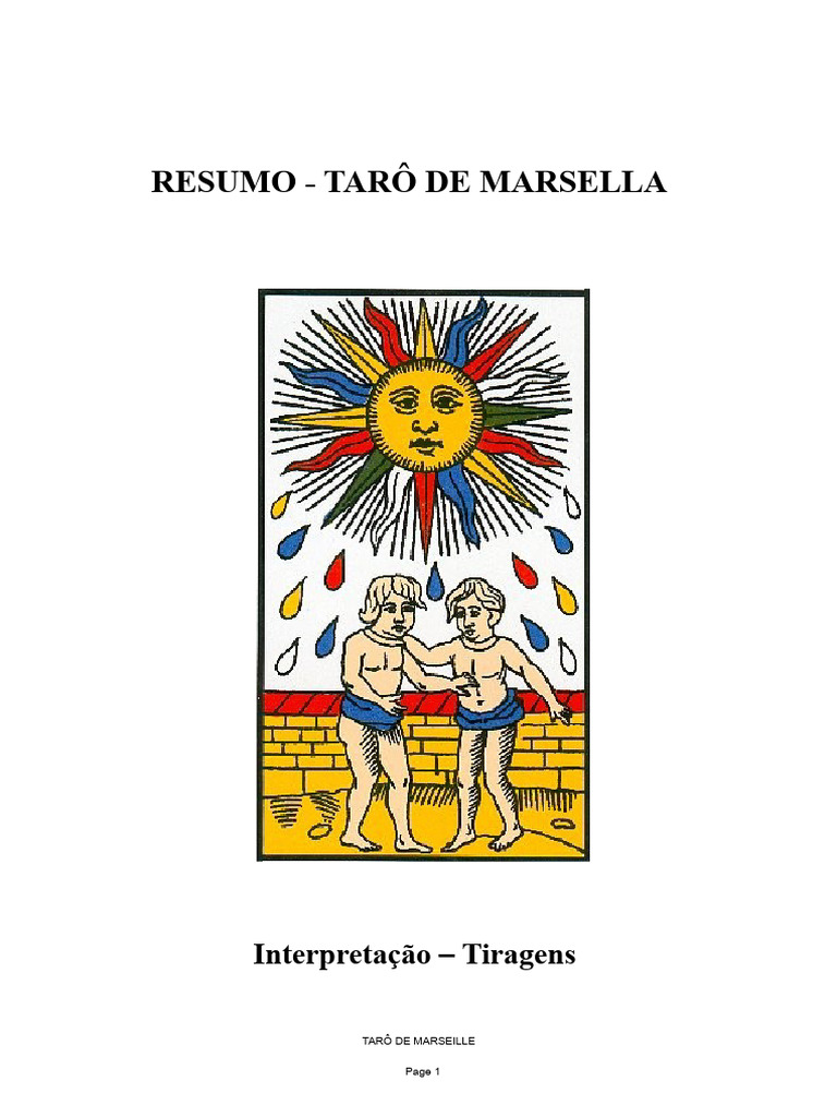 Interpretação do Tarô de Marselha | PDF | Amor | Tarô