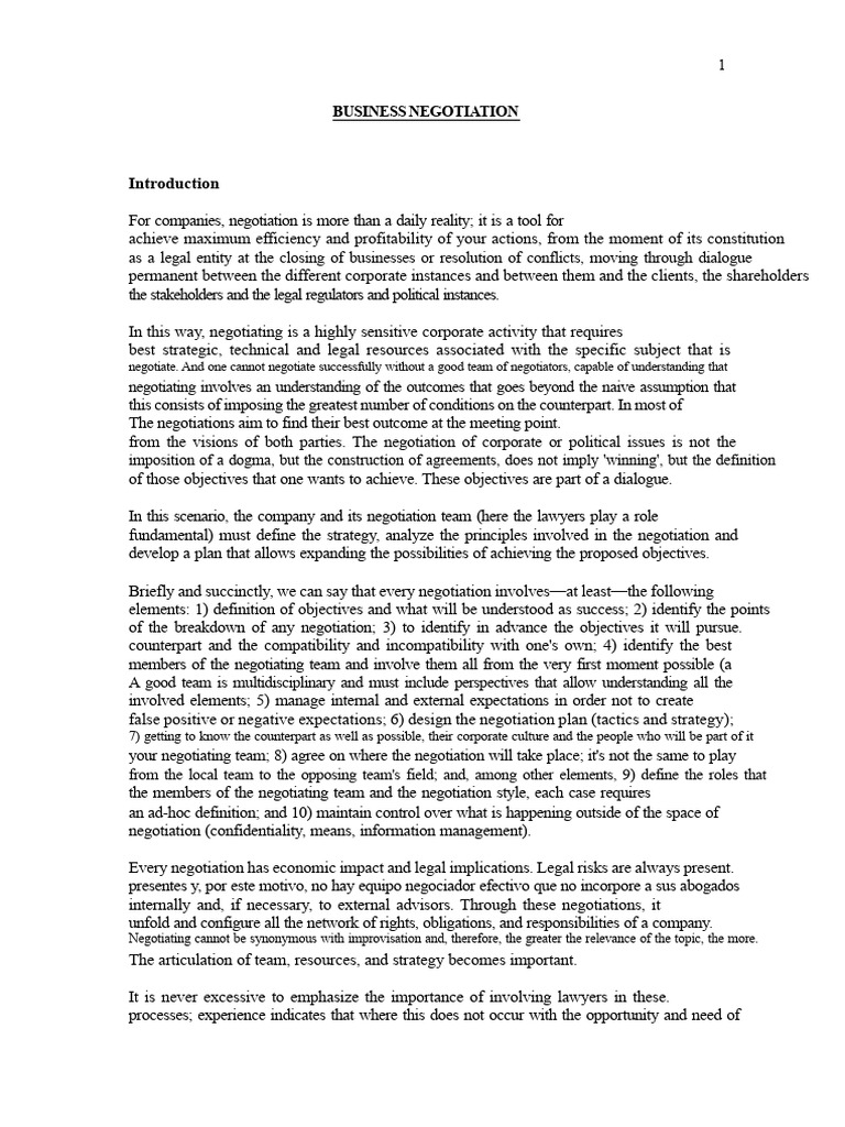 Session 02 - Introduction To Business Negotiation, Definition and Types ...