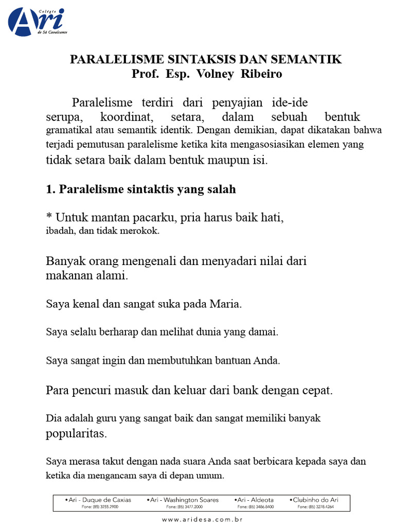 Kesalahan Paralelisme Sintaksis dan Semantik | PDF