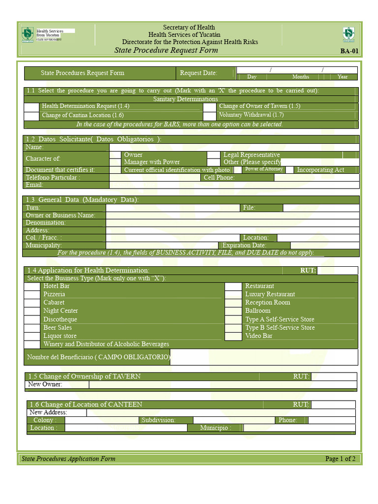 Format BA 01 High Sanitation | PDF