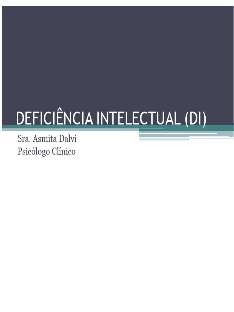 Entendendo a Deficiência Intelectual | PDF | Deficiência intelectual ...