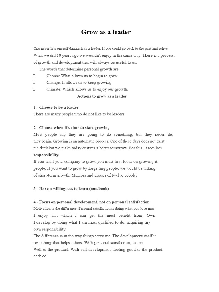 Strategies for Leadership Growth | PDF | Motivation | Motivational