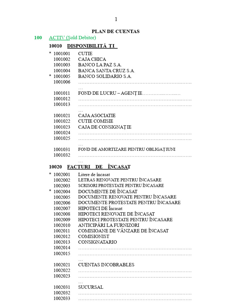 Plan de Conturi Word | PDF