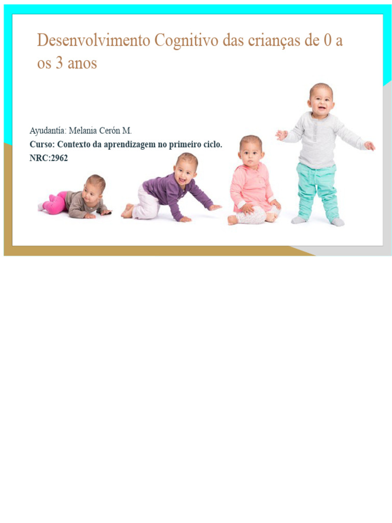Desenvolvimento Cognitivo Infantil 0-3 Anos | PDF