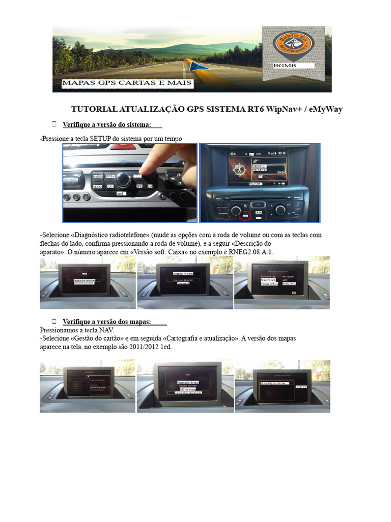 Atualização GPS RT6: Tutorial Completo | PDF | Pen-drive | Informática
