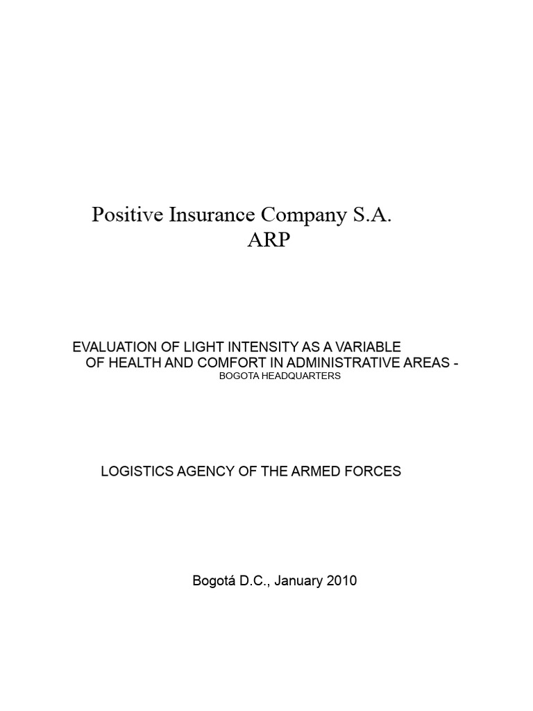 Light Intensity Evaluation Report for Offices | PDF | Lighting ...