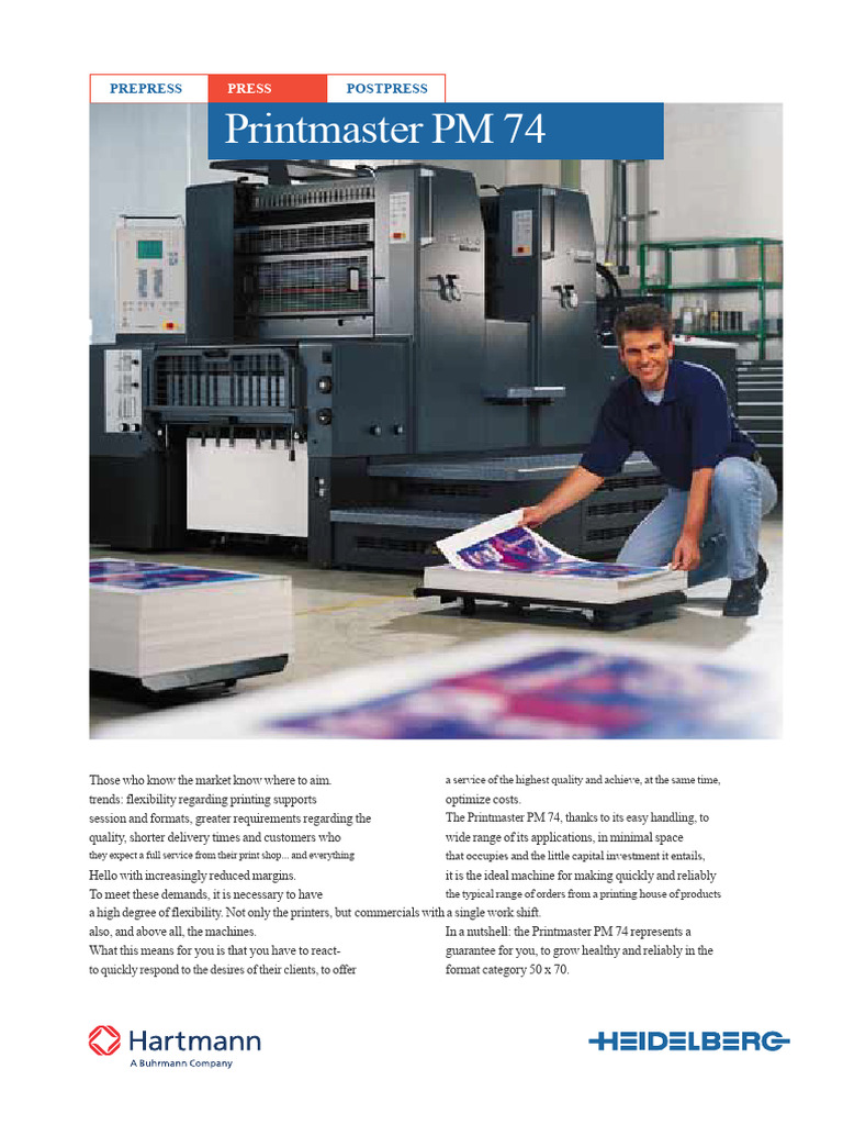 Heidelberg Printmaster PM 74 Overview | PDF