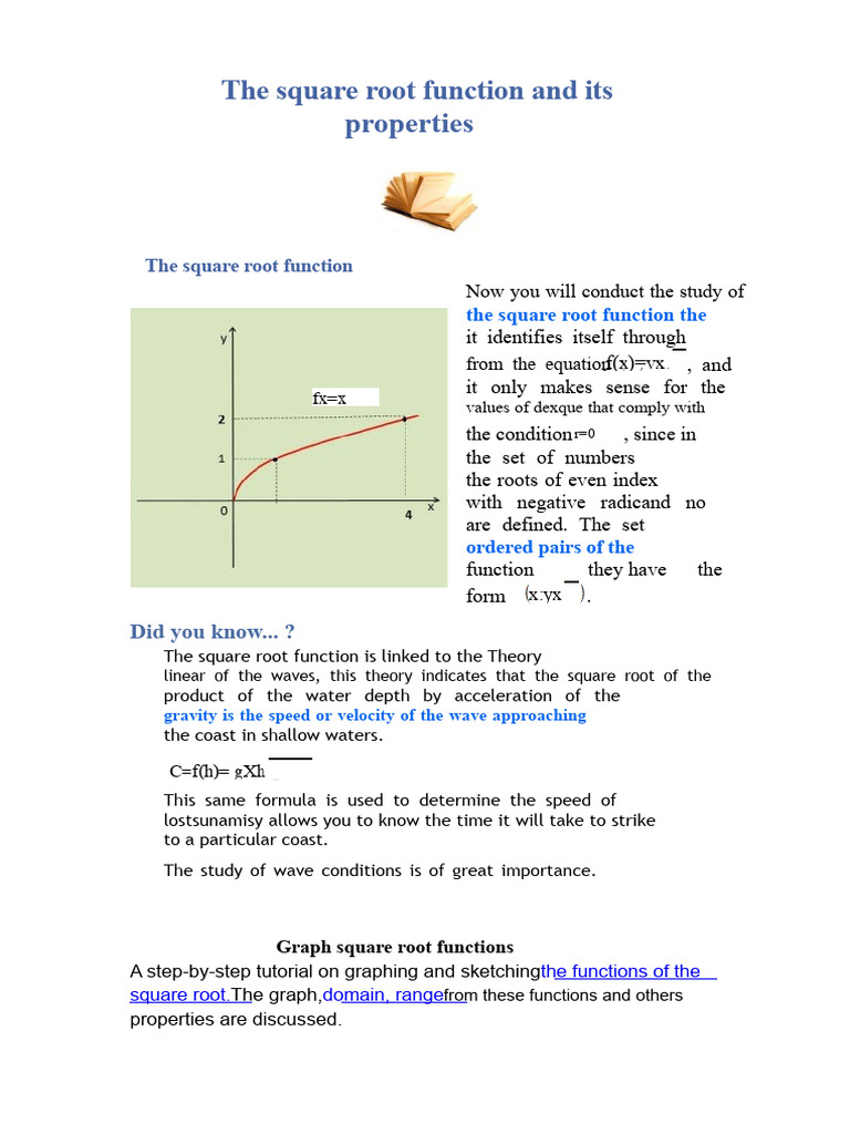 Graphing Square Root Functions | PDF | Function (Mathematics) | Waves